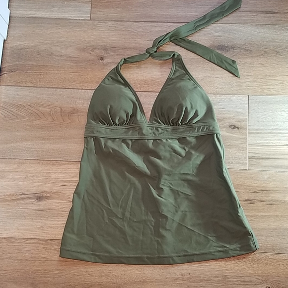 prAna small Lahari Tankini Swim Top Cargo Green - Picture 8 of 11